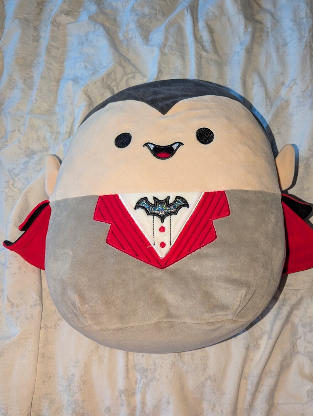 Squishmallows Vampire Plush - Gray, Red & Cream 14 inch